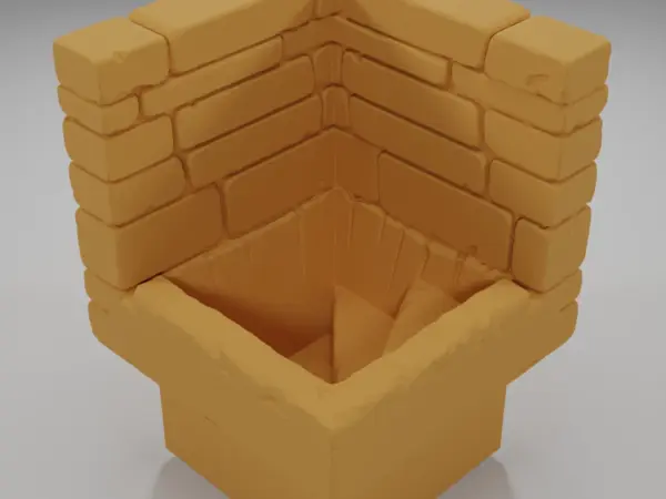 Tall Angle Stairs Down - Ramparts & Ruins - Dungeon Blocks