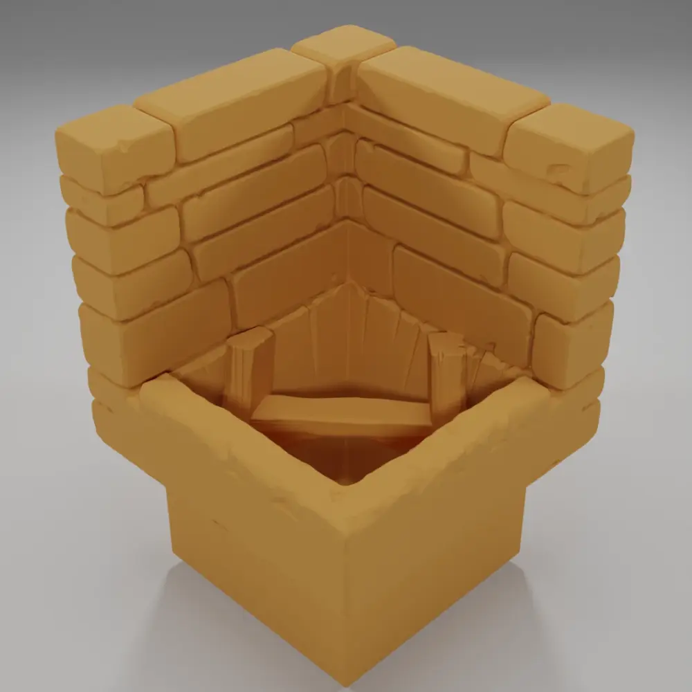 Angle Ladder Down - Ramparts & Ruins - Dungeon Blocks