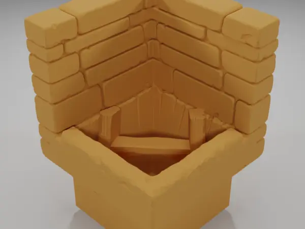 Tall Angle Stairs Down - Ramparts & Ruins - Dungeon Blocks