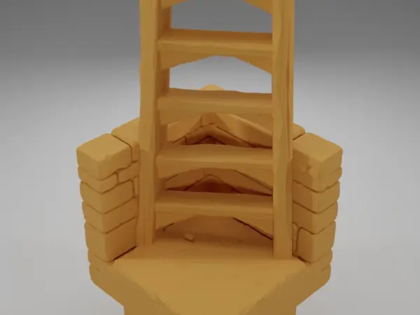 Tall Angle Stairs Down - Ramparts & Ruins - Dungeon Blocks