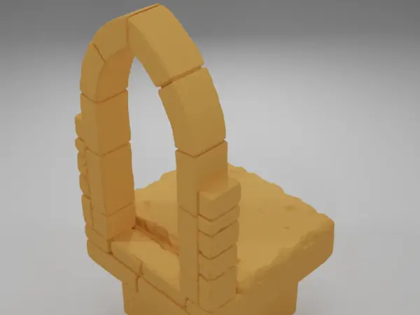 Tall Angle Stairs Down - Ramparts & Ruins - Dungeon Blocks