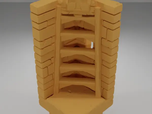 Tall Angle Stairs Down - Ramparts & Ruins - Dungeon Blocks