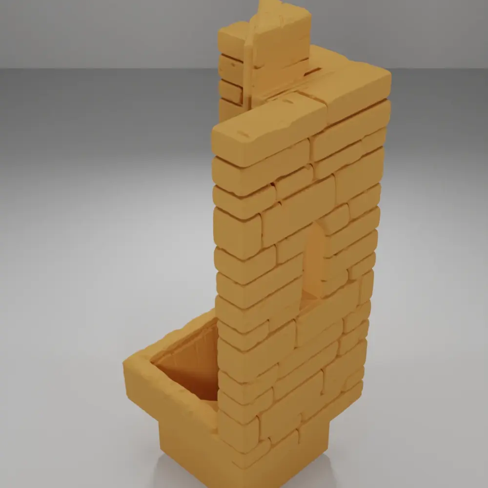 Tall Angle Stairs Down - Ramparts & Ruins - Dungeon Blocks