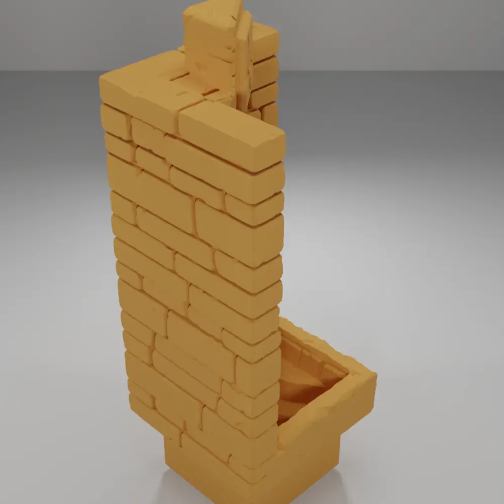 Tall Angle Stairs Down - Ramparts & Ruins - Dungeon Blocks