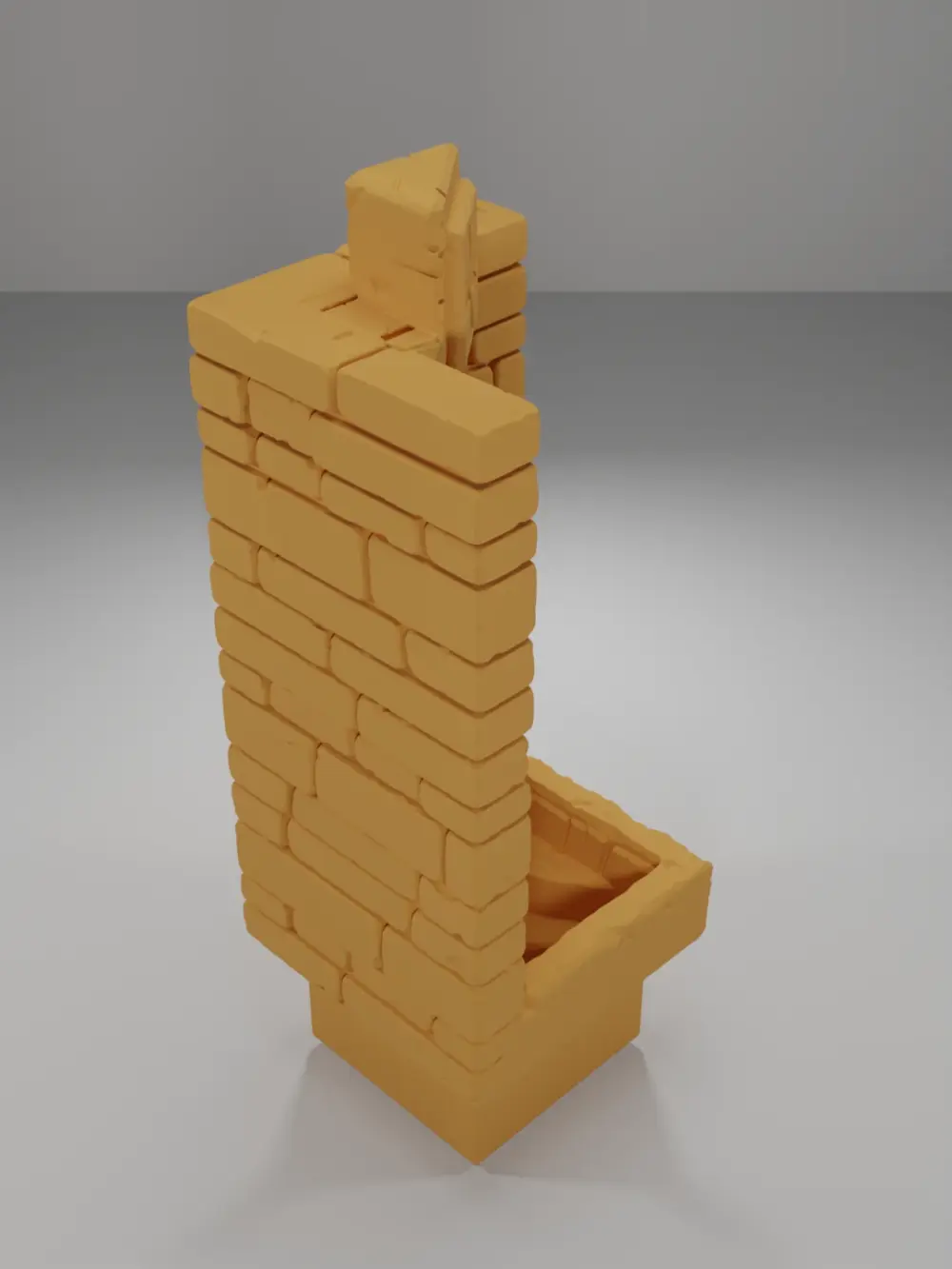 Tall Angle Stairs Down - Ramparts & Ruins - Dungeon Blocks