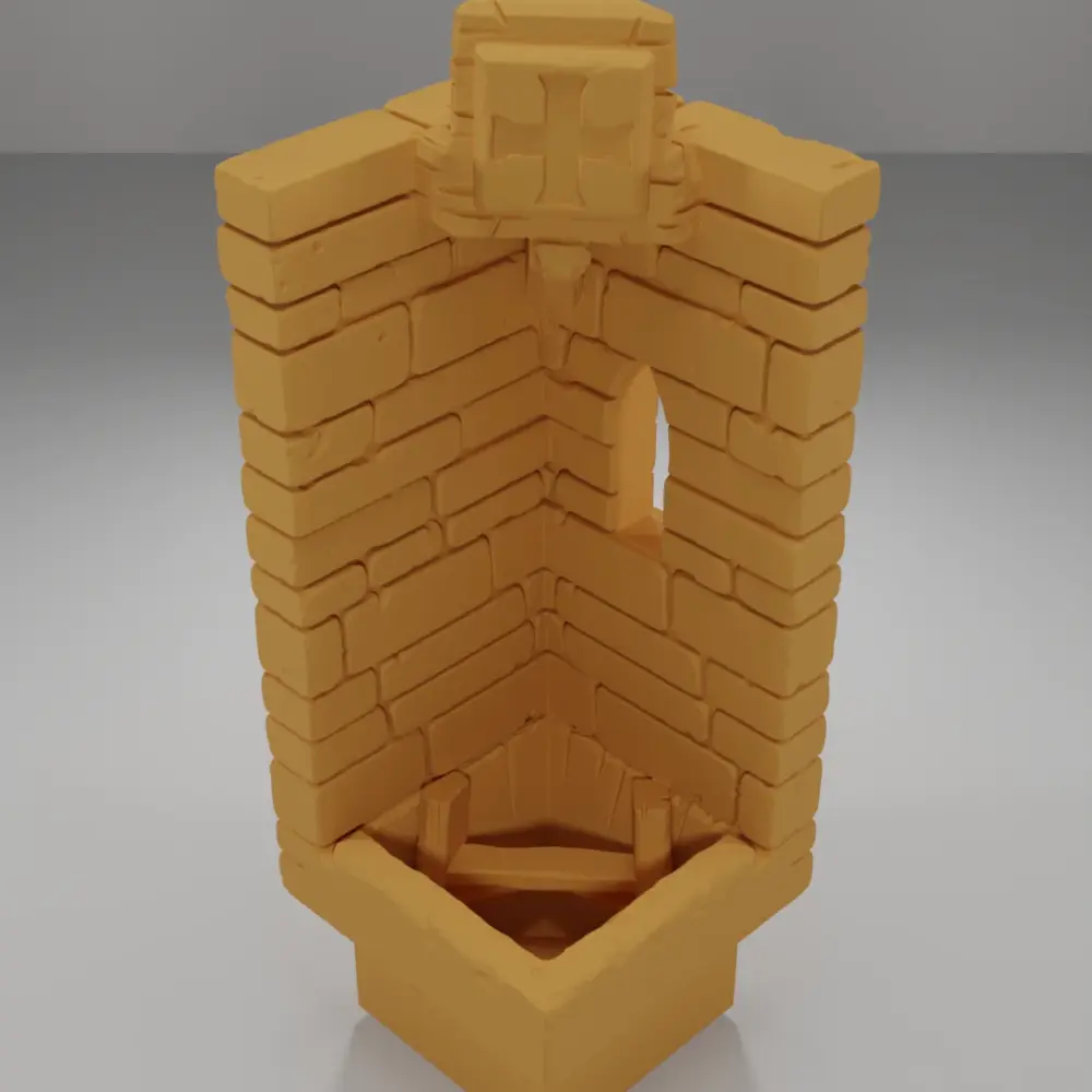 Tall Angle Ladder Down - Ramparts & Ruins - Dungeon Blocks