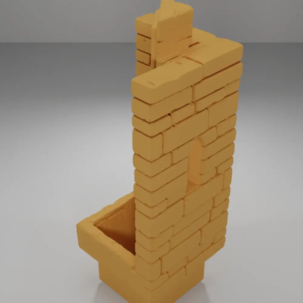 Tall Angle Ladder Down - Ramparts & Ruins - Dungeon Blocks