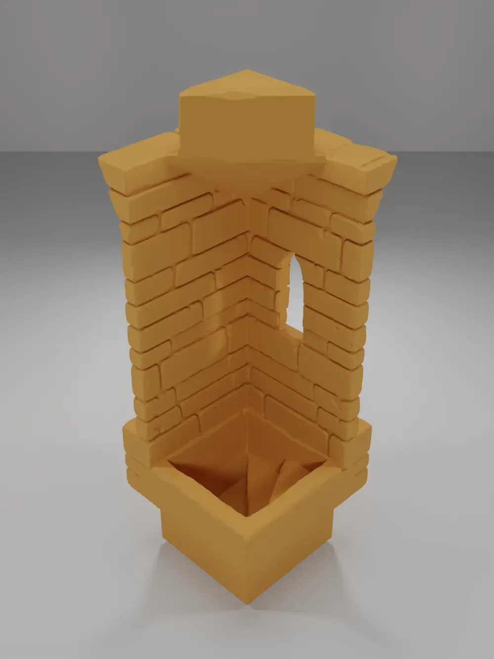 Tall Beveled Stairs Down - Ramparts & Ruins - Dungeon Blocks