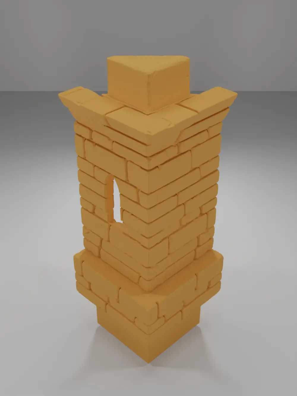 Tall Beveled Stairs Down - Ramparts & Ruins - Dungeon Blocks