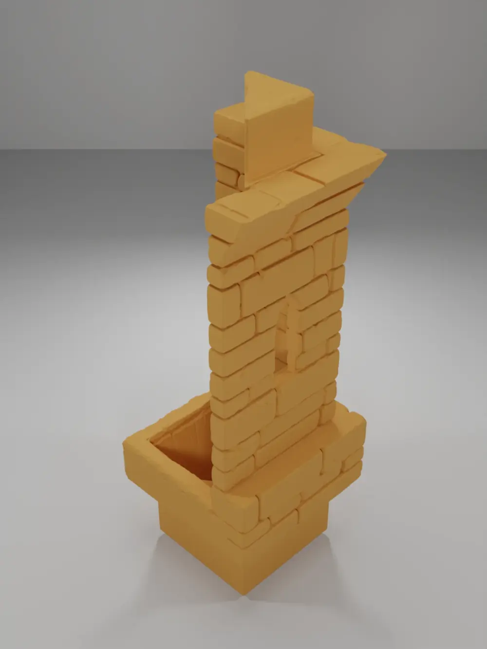 Tall Beveled Stairs Down - Ramparts & Ruins - Dungeon Blocks