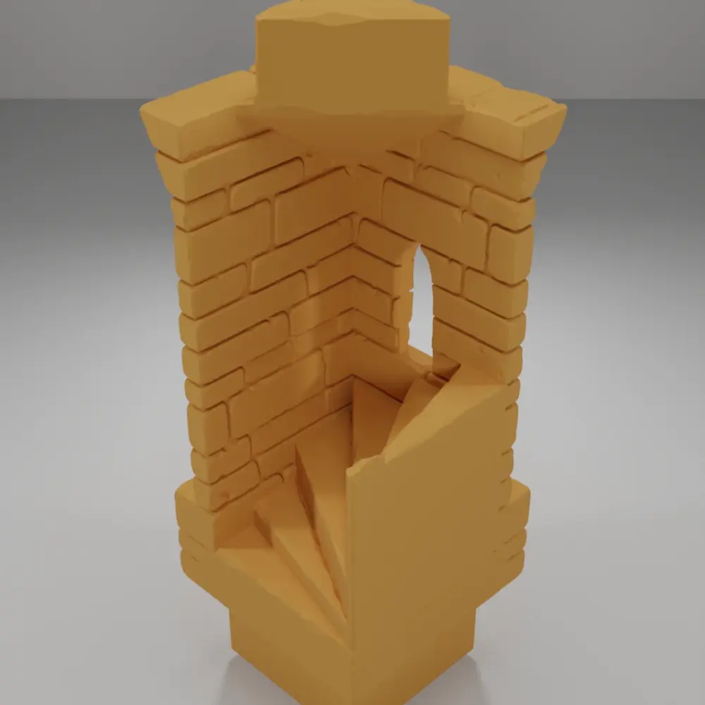 Tall Beveled Angle Stairs 1 - Ramparts & Ruins - Dungeon Blocks