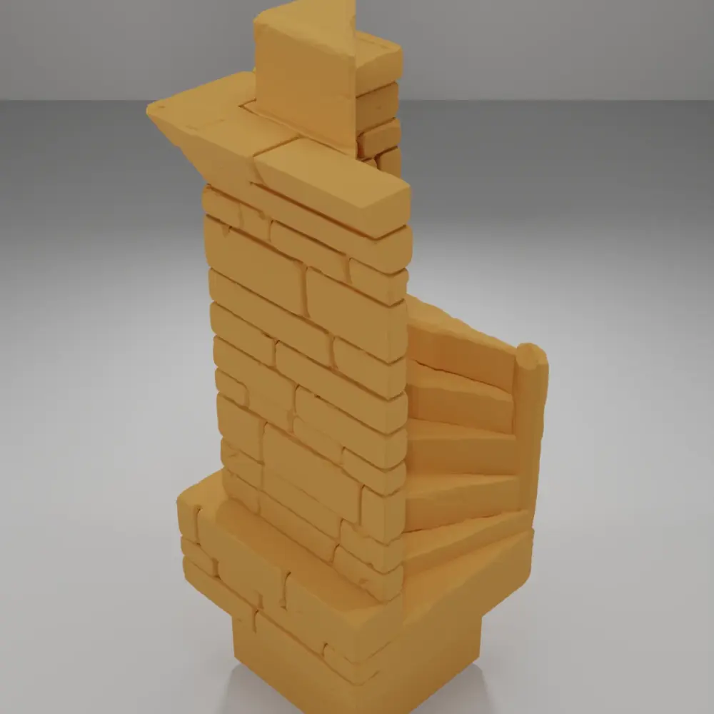 Tall Beveled Angle Stairs 1 - Ramparts & Ruins - Dungeon Blocks