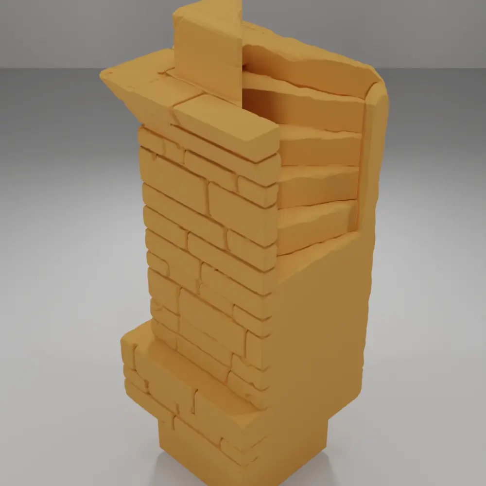 Tall Beveled Angle Stairs 2 - Ramparts & Ruins - Dungeon Blocks