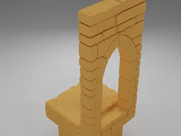 Ruined Tall Wall - Ramparts & Ruins - Dungeon Blocks