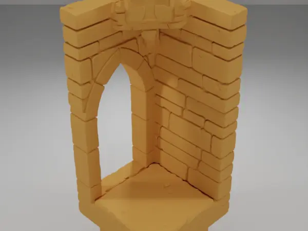 Ruined Tall Wall - Ramparts & Ruins - Dungeon Blocks