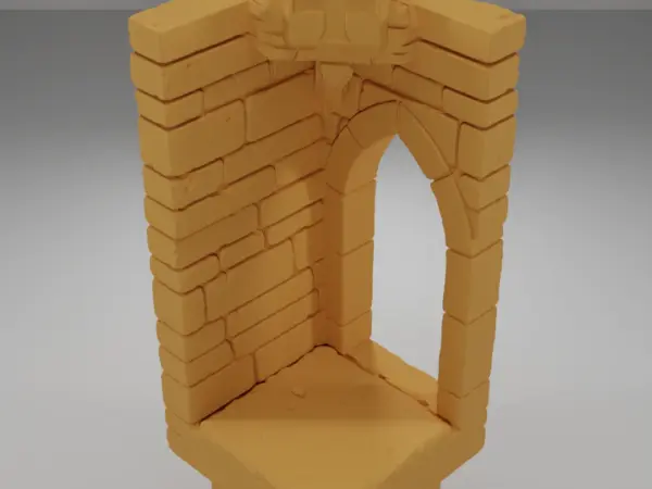 Ruined Tall Wall - Ramparts & Ruins - Dungeon Blocks