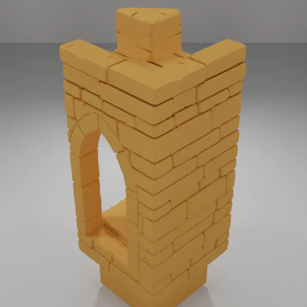 Tall Angle Arch Left - Ramparts & Ruins - Dungeon Blocks
