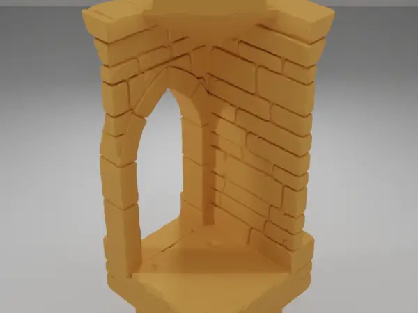 Ruined Tall Wall - Ramparts & Ruins - Dungeon Blocks