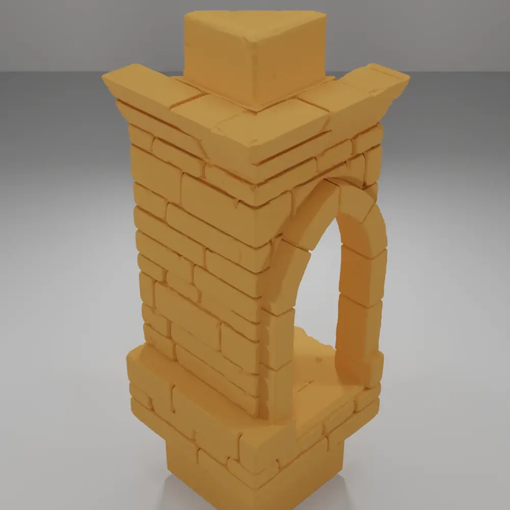 Tall Beveled Angle Arch Right - Ramparts & Ruins - Dungeon Blocks