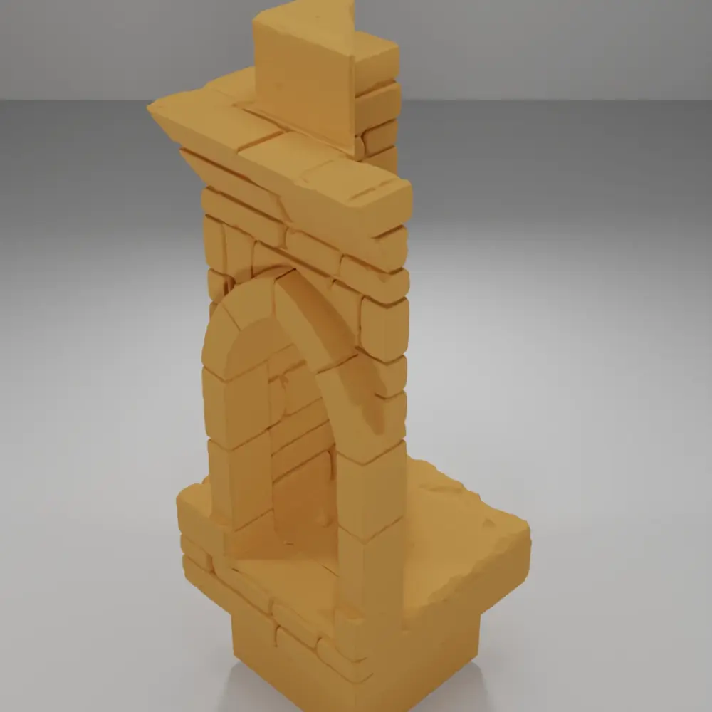 Tall Beveled Angle Arch Right - Ramparts & Ruins - Dungeon Blocks