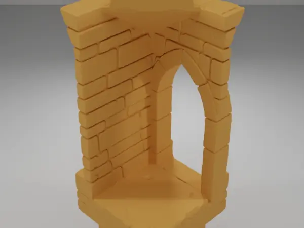 Ruined Tall Wall - Ramparts & Ruins - Dungeon Blocks
