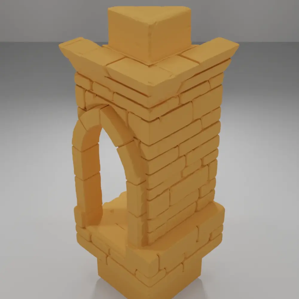 Tall Beveled Angle Arch Left - Ramparts & Ruins - Dungeon Blocks