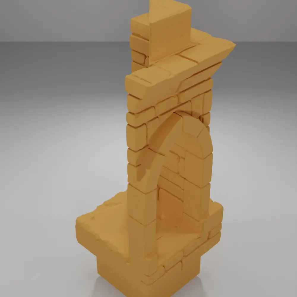 Tall Beveled Angle Arch Left - Ramparts & Ruins - Dungeon Blocks
