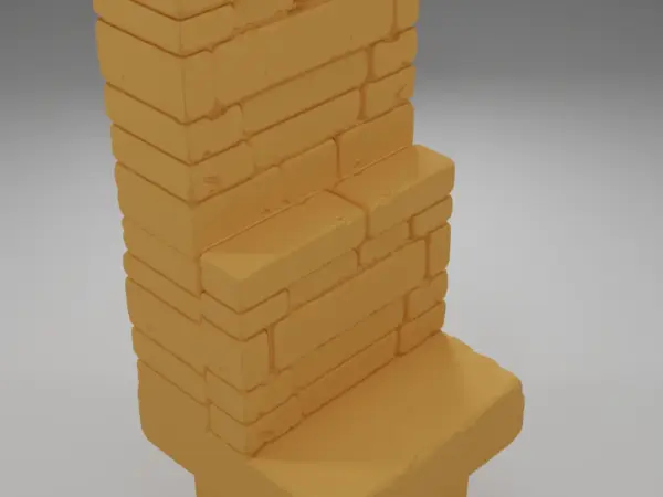 Ruined Tall Wall - Ramparts & Ruins - Dungeon Blocks