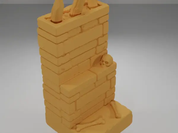 Ruined Tall Wall - Ramparts & Ruins - Dungeon Blocks
