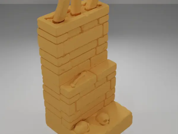 Ruined Tall Wall - Ramparts & Ruins - Dungeon Blocks