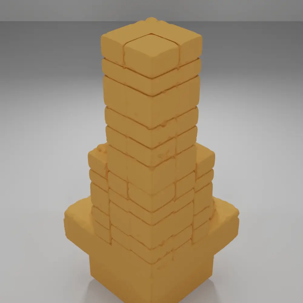 Buttress Angle Skulls - Ramparts & Ruins - Dungeon Blocks