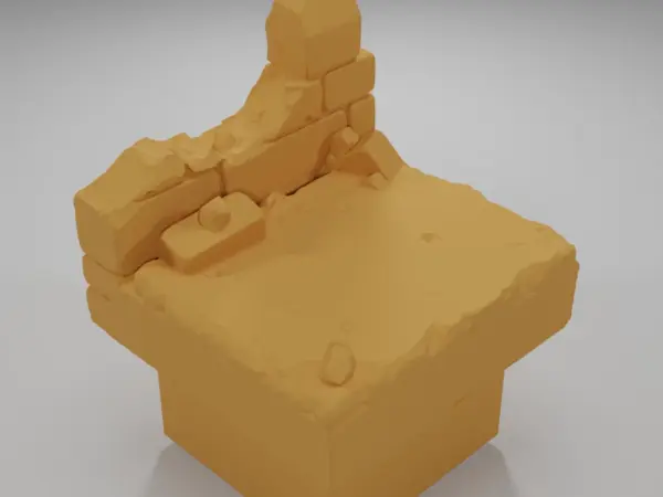 Ruined Tall Wall - Ramparts & Ruins - Dungeon Blocks