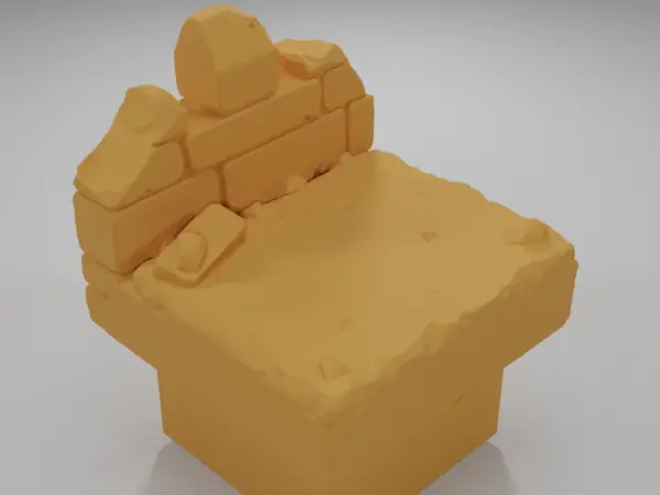 Ruined Tall Wall - Ramparts & Ruins - Dungeon Blocks