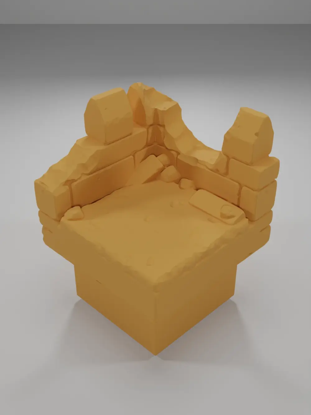 Ruined Rampart Angle - Ramparts & Ruins - Dungeon Blocks