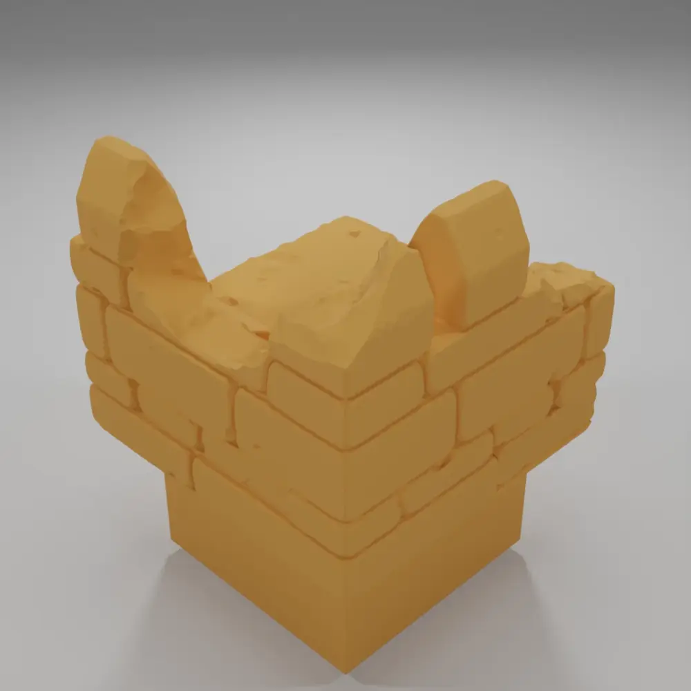 Ruined Rampart Angle - Ramparts & Ruins - Dungeon Blocks