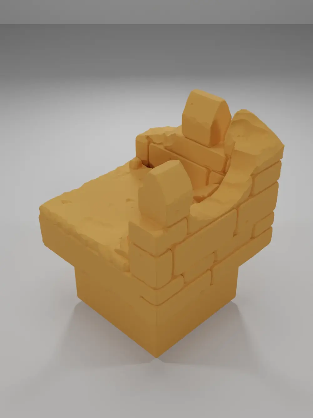 Ruined Rampart Angle - Ramparts & Ruins - Dungeon Blocks