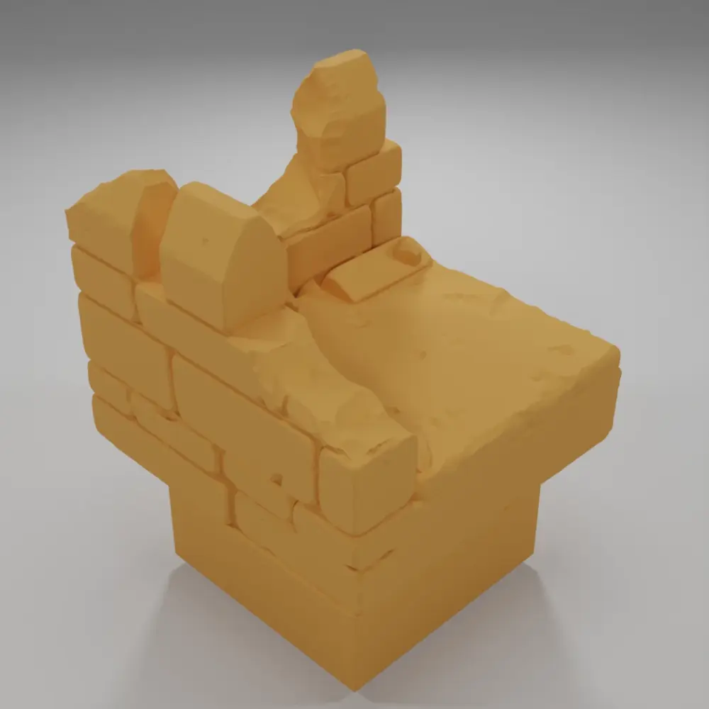 Ruined Rampart Angle - Ramparts & Ruins - Dungeon Blocks