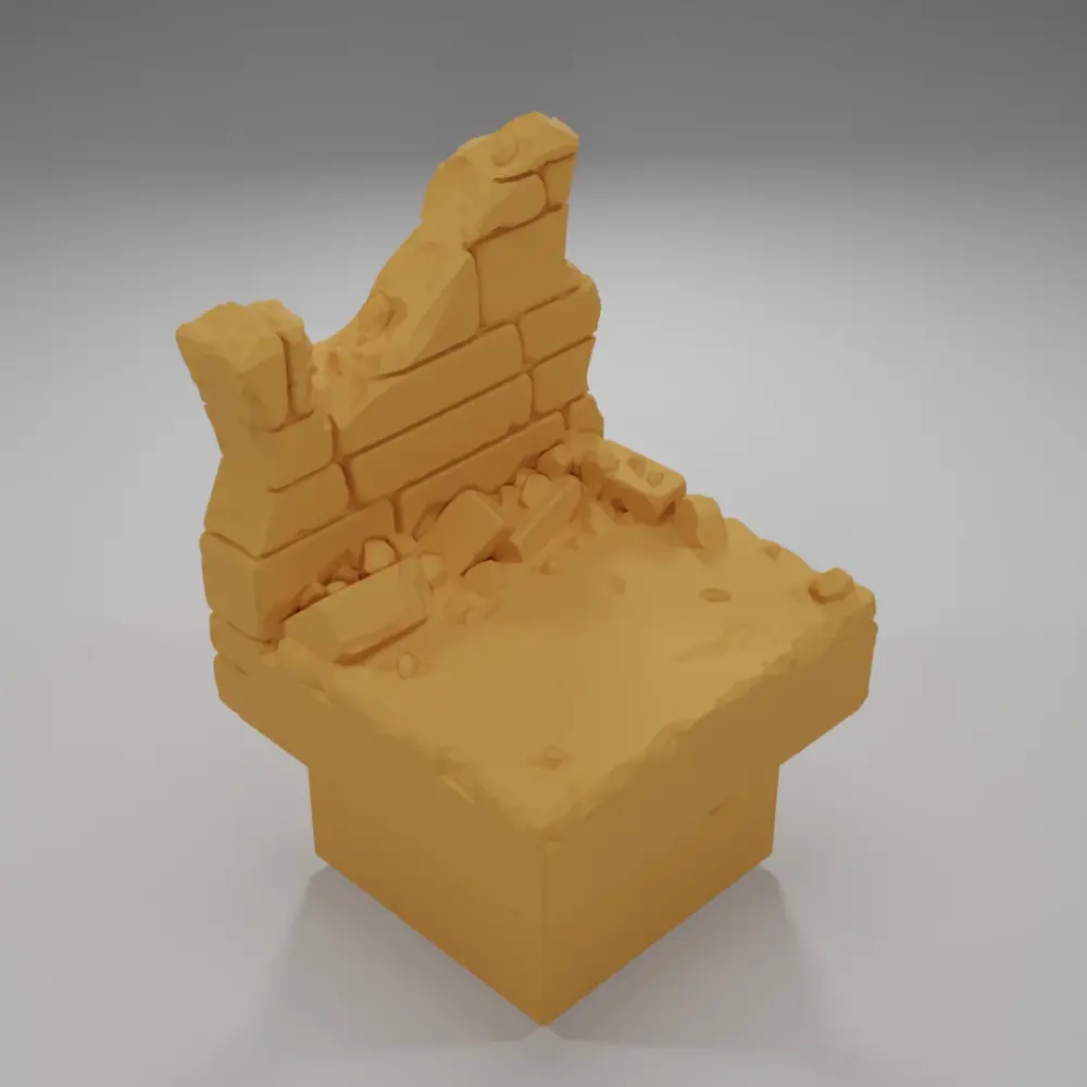 Ruined Wall - Ramparts & Ruins - Dungeon Blocks