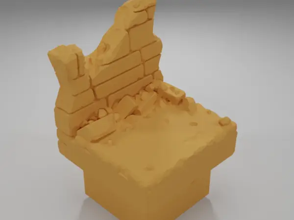 Ruined Tall Wall - Ramparts & Ruins - Dungeon Blocks