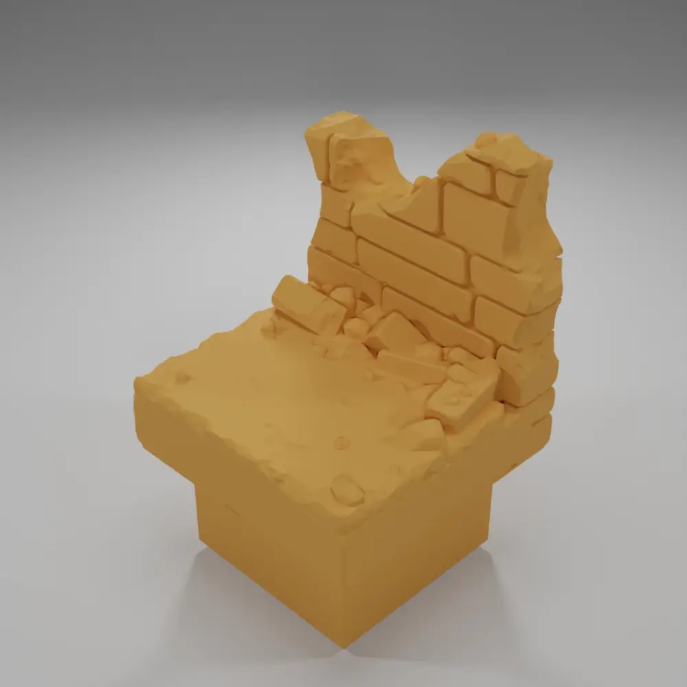 Ruined Wall - Ramparts & Ruins - Dungeon Blocks
