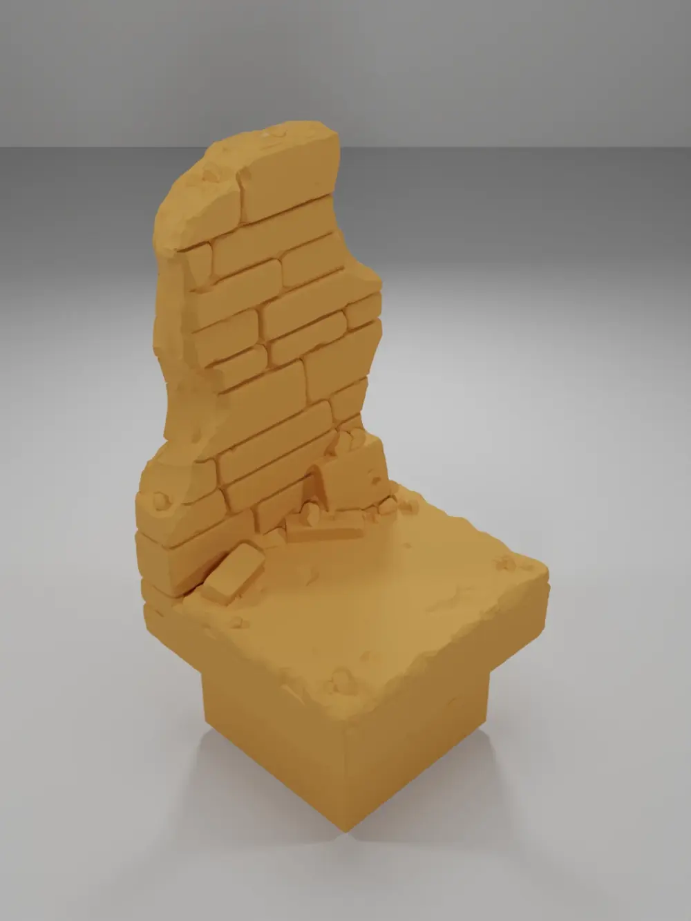Ruined Tall Wall - Ramparts & Ruins - Dungeon Blocks