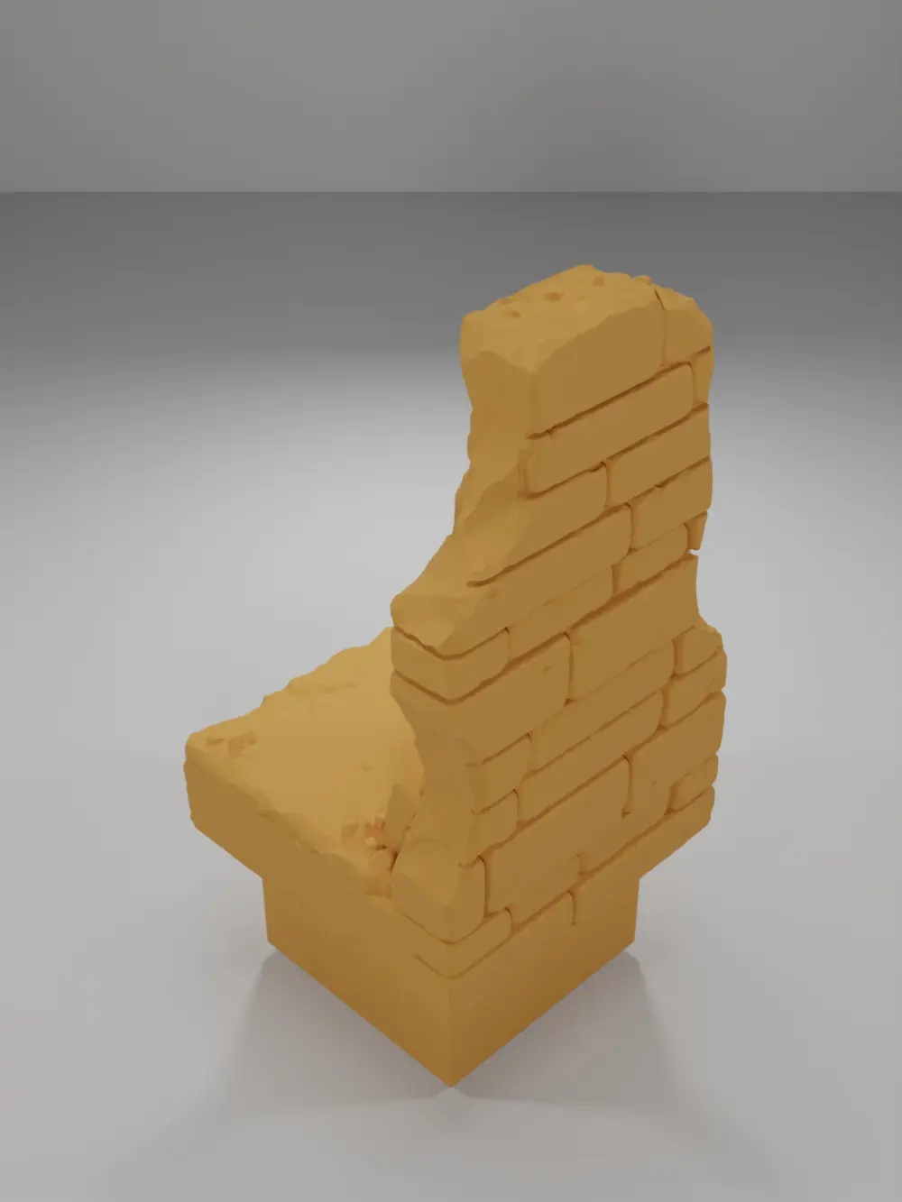 Ruined Tall Wall - Ramparts & Ruins - Dungeon Blocks