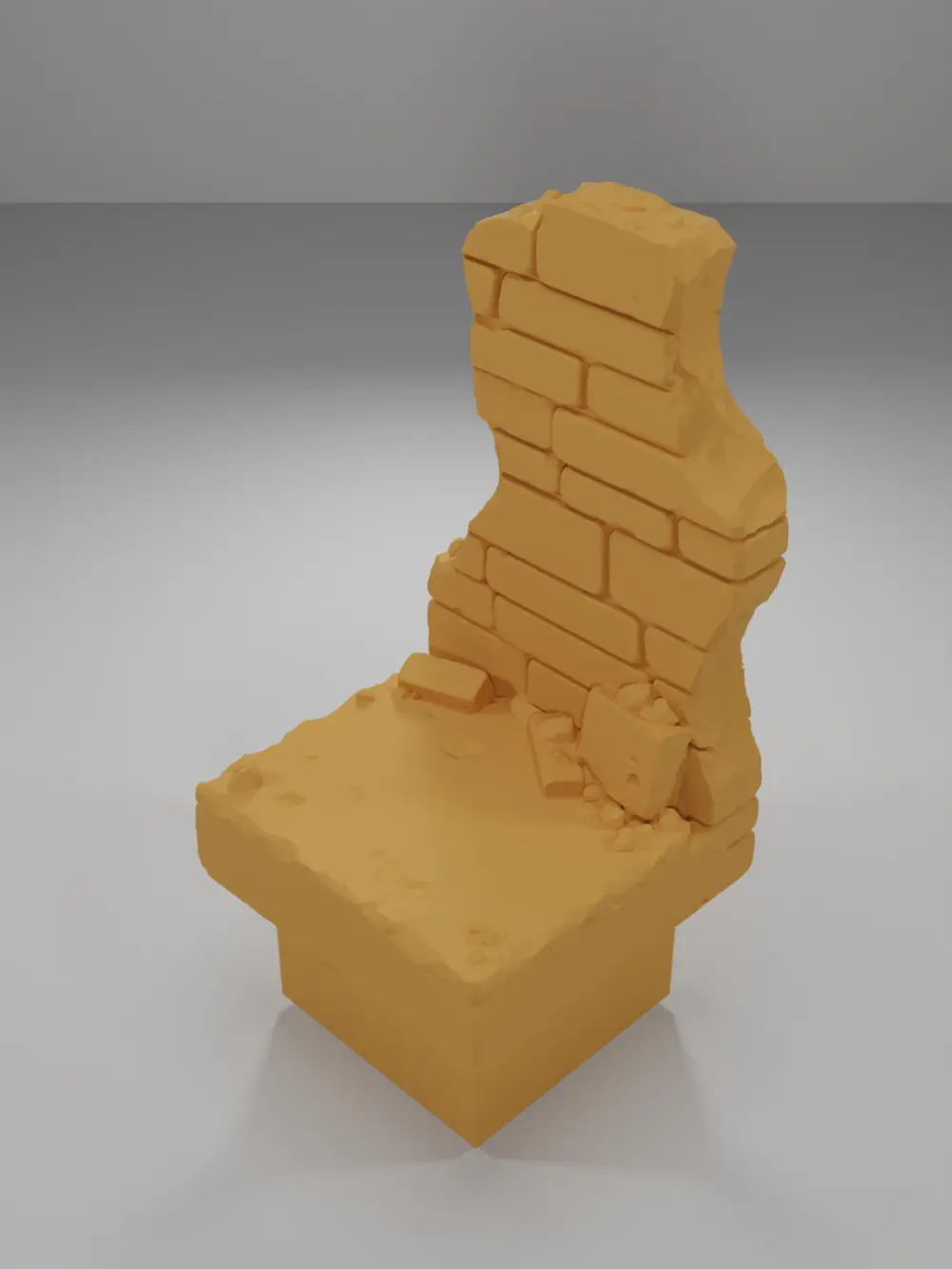 Ruined Tall Wall - Ramparts & Ruins - Dungeon Blocks