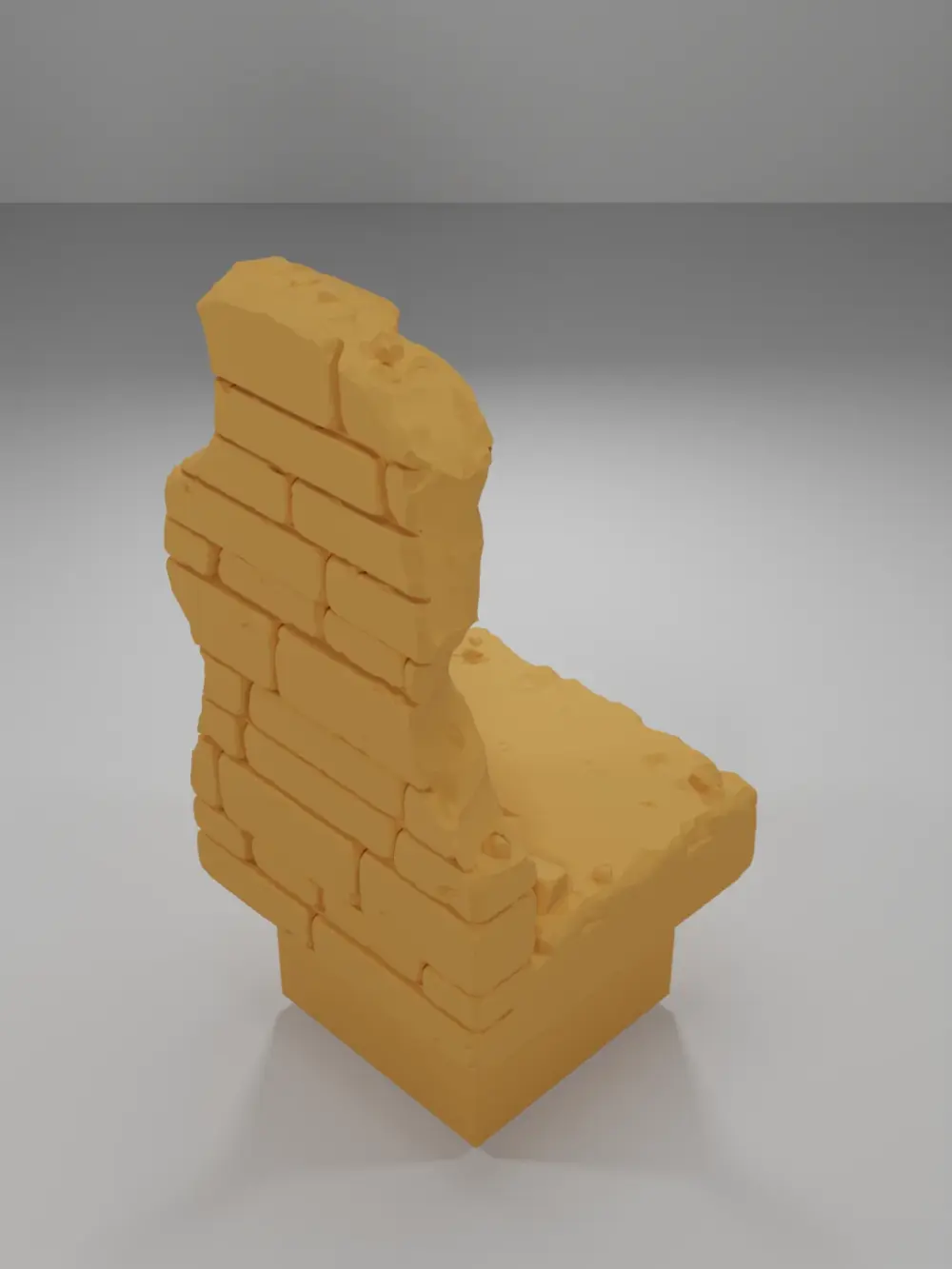 Ruined Tall Wall - Ramparts & Ruins - Dungeon Blocks