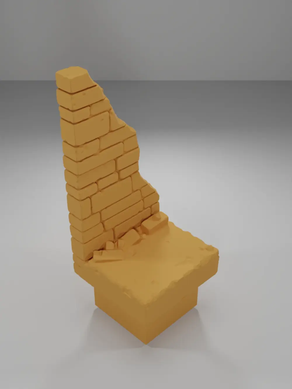 Ruined Tall Wall Right Side - Ramparts & Ruins - Dungeon Blocks