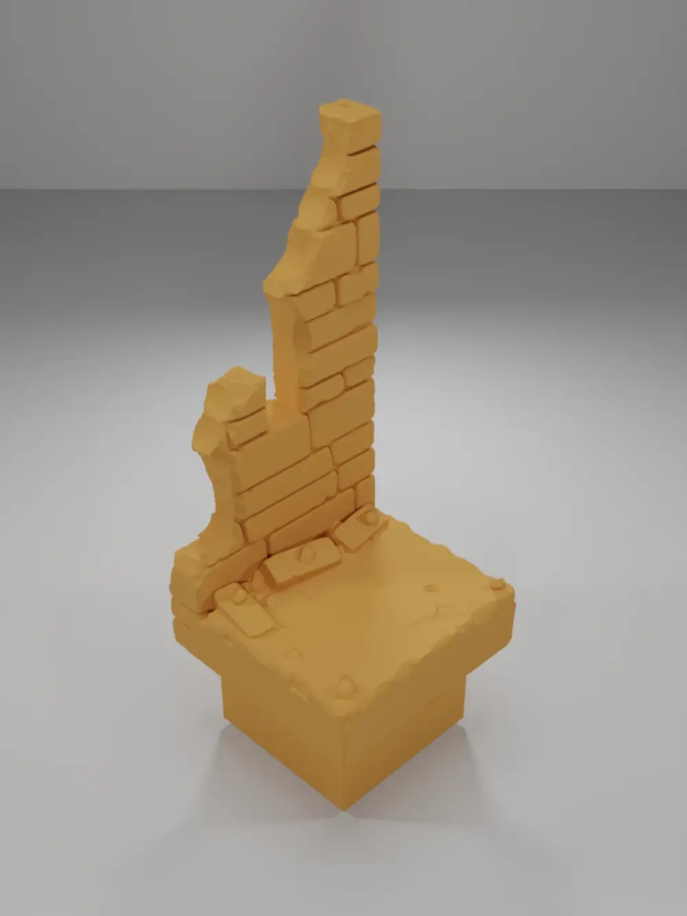 Ruined Tall Wall Left Side - Ramparts & Ruins - Dungeon Blocks
