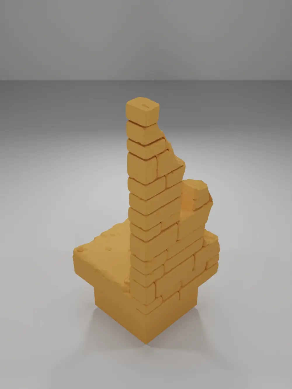 Ruined Tall Wall Left Side - Ramparts & Ruins - Dungeon Blocks