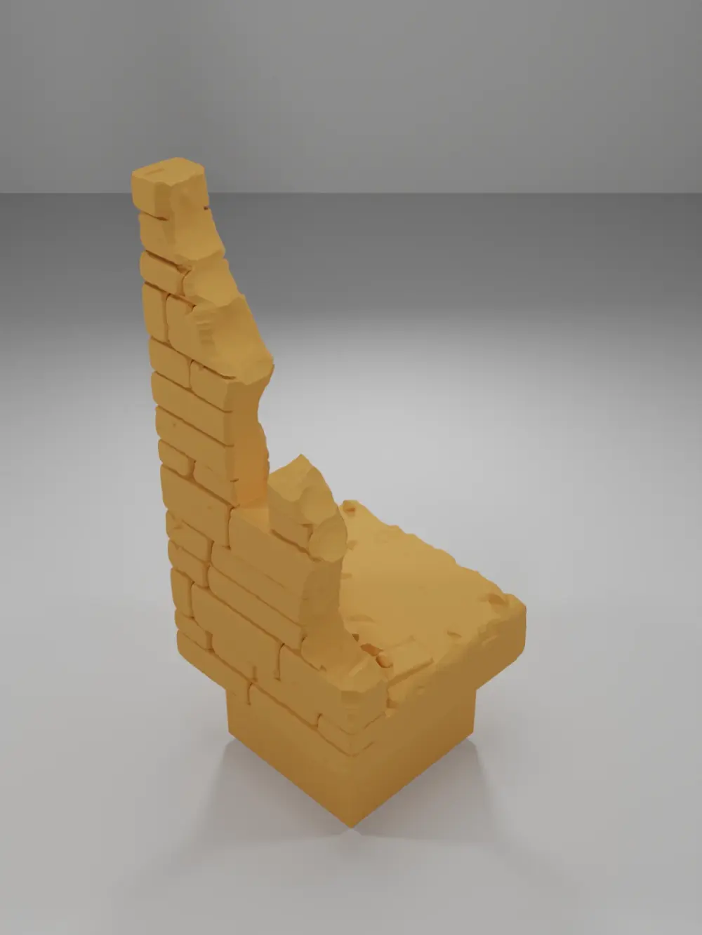 Ruined Tall Wall Left Side - Ramparts & Ruins - Dungeon Blocks