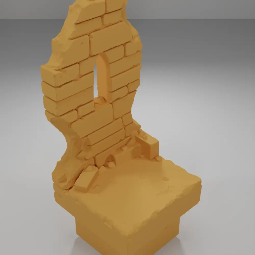 Ruined Tall Window - Ramparts & Ruins - Dungeon Blocks