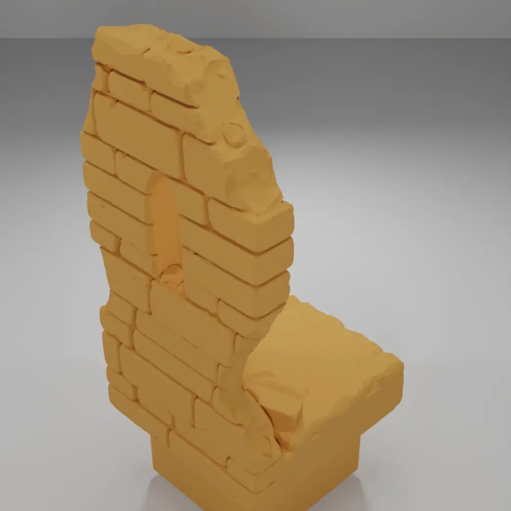 Ruined Tall Window - Ramparts & Ruins - Dungeon Blocks
